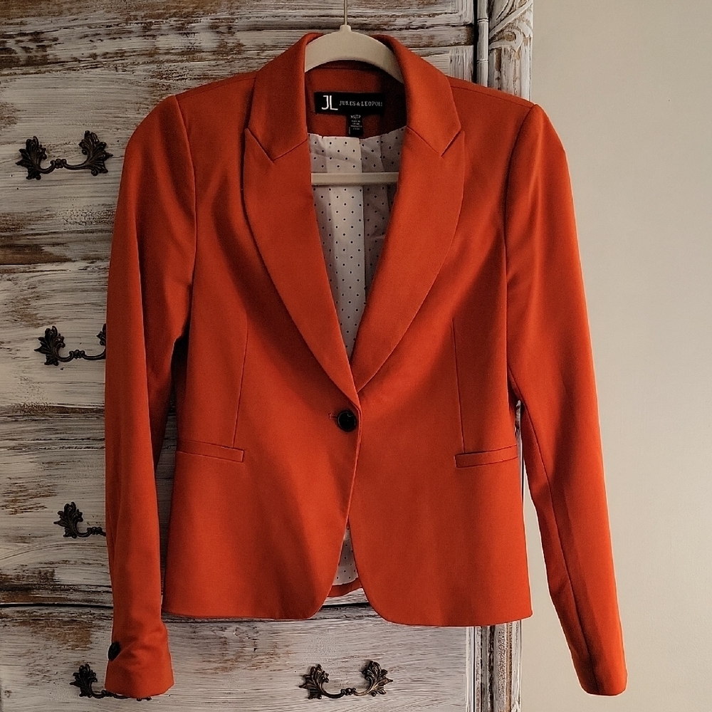 Jules & Leopold Vibrant Orange Blazer